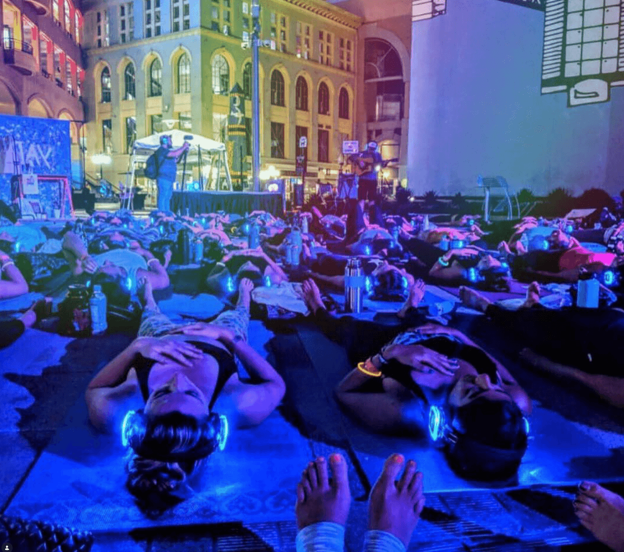 Yoga After Dark — silent headphone takeover