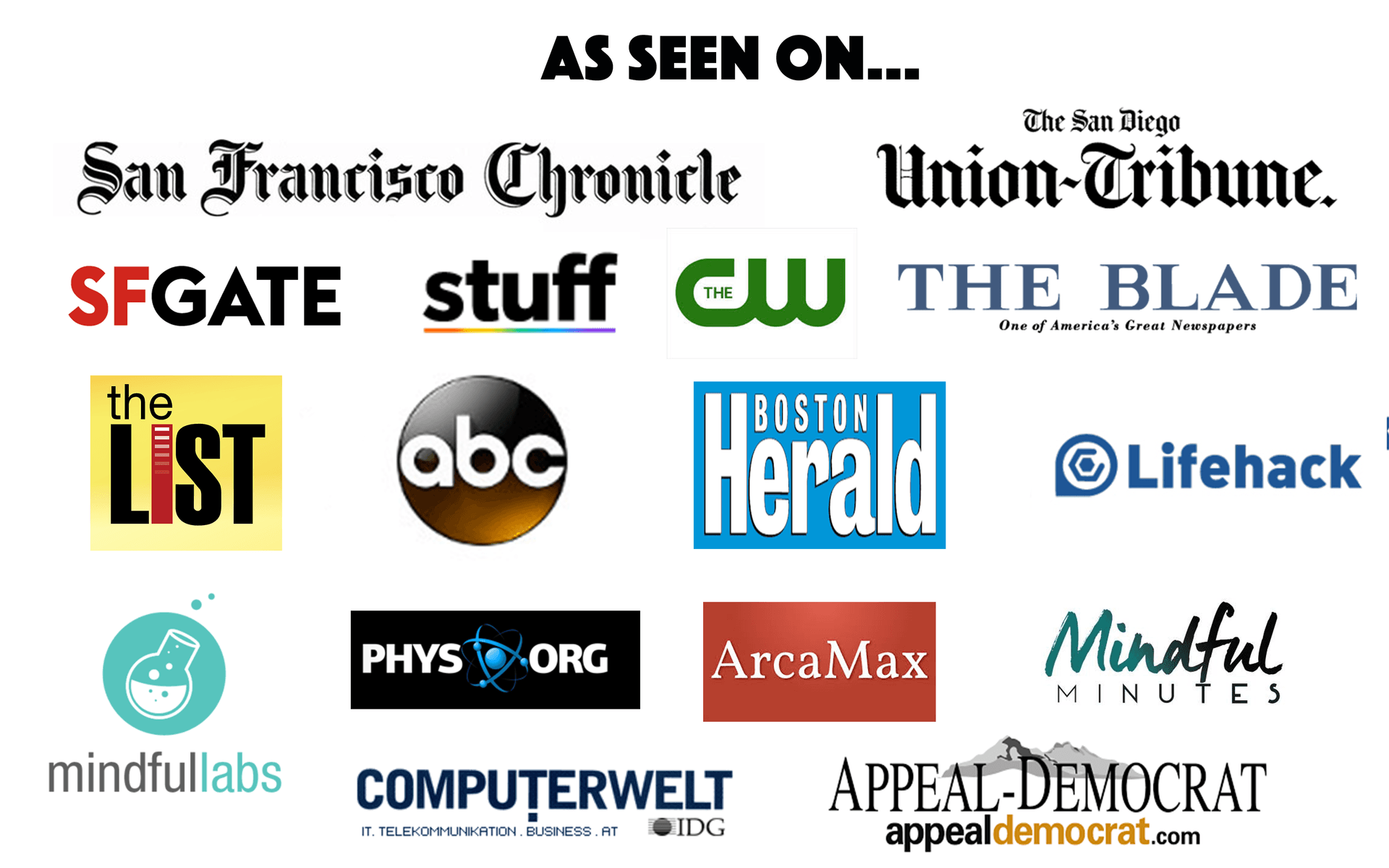 Featured in San Francisco Chronicle, ABC, CW, Boston Herald, SF Gate, and more